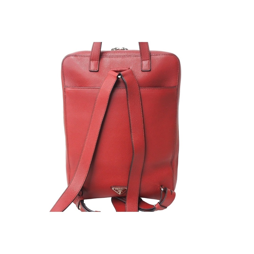 Prada Rucksack Backpack Leather Red - image 3